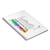 Farbenfrohe Keanu mit Titel & Filmcharakter Notizblock (Rechte Seite)