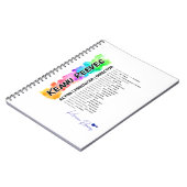 Farbenfrohe Keanu mit Titel & Filmcharakter Notizblock (Linke Seite)