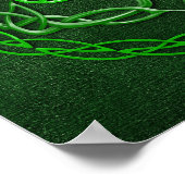 Farbenfrohe keltische Knot Thistle Poster (Ecke)