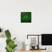 Farbenfrohe keltische Knot Thistle Poster (Heimbüro)