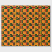 Farbenfrohe Kente Pattern Wrapping Paper Geschenkpapier (Flach)