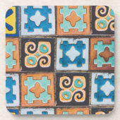 Farbenfrohe Keramik Fliesen Muster Design Getränkeuntersetzer (Vorderseite)