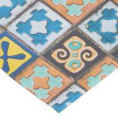 Farbenfrohe Keramik Fliesen Muster Design Kurzer Tischläufer (Ecke)