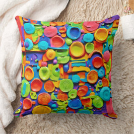 Farbenfrohe Keramik Kunst Kissen