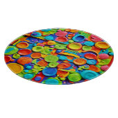 Farbenfrohe Keramik Kunst Schneidebrett (Ecke)