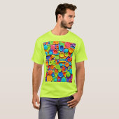 Farbenfrohe Keramik Kunst T-Shirt (Vorne ganz)