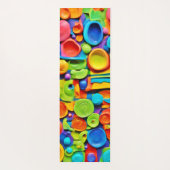 Farbenfrohe Keramik Kunst Yogamatte (Rückseite)