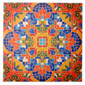 Farbenfrohe Keramikfliese im Mosaikstil  (Vorderseite)