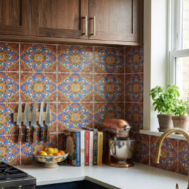 Farbenfrohe Keramikfliese im Mosaikstil