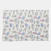 Farbenfrohe Kernästhetik Geschirrtuch (Horizontal)