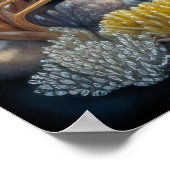 Farbenfrohe Khalde Zeichnend Fische Poster (Ecke)