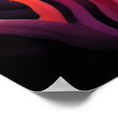 Farbenfrohe Khalde Zeichnend Fische Poster (Ecke)