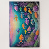 Farbenfrohe Khalde Zeichnend Fische Puzzle (Vertikal)