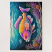 Farbenfrohe Khalde Zeichnend Fische Puzzle (Vertikal)