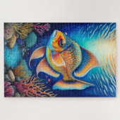 Farbenfrohe Khalde Zeichnend Fische Puzzle (Horizontal)