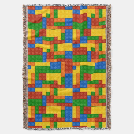 Farbenfrohe Kids Gebäude Bricks Muster Decke (Vorderseite Vertikal)