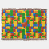 Farbenfrohe Kids Gebäude Bricks Muster Decke (Vorderseite)