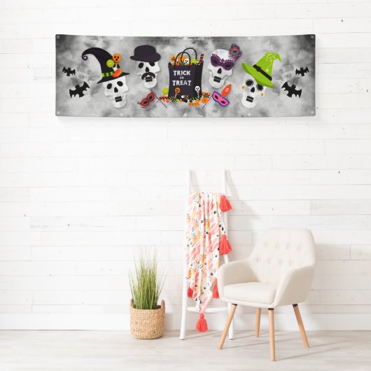 Farbenfrohe Kids Halloween Trick oder Treat Banner (Insitu)