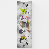Farbenfrohe Kids Halloween Trick oder Treat Banner (Vertikal)