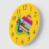 Farbenfrohe Kids Snack Clock Große Wanduhr (Winkel)