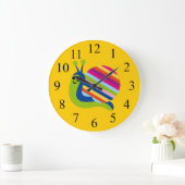 Farbenfrohe Kids Snack Clock Große Wanduhr (Zuhause)