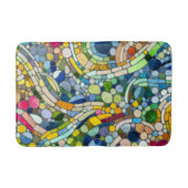 Farbenfrohe Kies Mosaik Kunst Badematte (Vorderseite)
