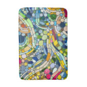 Farbenfrohe Kies Mosaik Kunst Badematte (Vorderseite Vertikal)