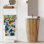 Farbenfrohe Kies Mosaik Kunst Badhandtuch Set
