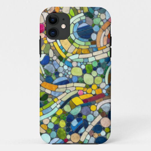 Farbenfrohe Kies Mosaik Kunst Case-Mate iPhone Hülle (Rückseite)