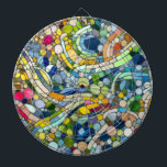 Farbenfrohe Kies Mosaik Kunst Dartscheibe<br><div class="desc">Farbenfrohe Kies Mosaik Kunst</div>