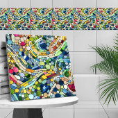 Farbenfrohe Kies Mosaik Kunst Fliese