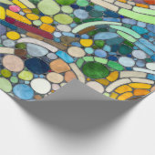 Farbenfrohe Kies Mosaik Kunst Geschenkpapier (Ecke)