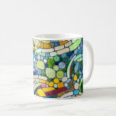 Farbenfrohe Kies Mosaik Kunst Kaffeetasse (VorderseiteRechts)