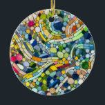Farbenfrohe Kies Mosaik Kunst Keramik Ornament<br><div class="desc">Farbenfrohe Kies Mosaik Kunst</div>