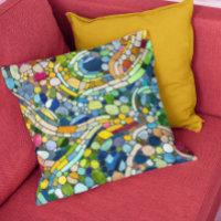 Farbenfrohe Kies Mosaik Kunst