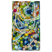 Farbenfrohe Kies Mosaik Kunst Kleine Geschenktüte (Vorderseite)