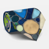 Farbenfrohe Kies Mosaik Kunst Krawatte (Gerollt)