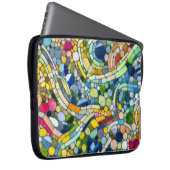Farbenfrohe Kies Mosaik Kunst Laptopschutzhülle (Vorne Rechts)