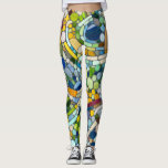 Farbenfrohe Kies Mosaik Kunst Leggings<br><div class="desc">Farbenfrohe Kies Mosaik Kunst</div>