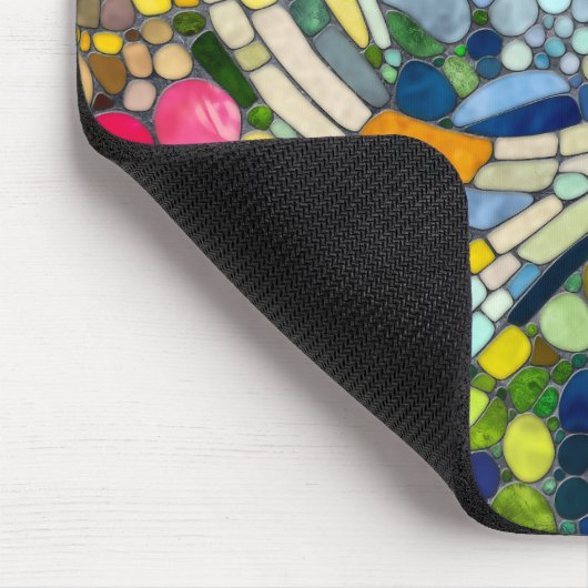 Farbenfrohe Kies Mosaik Kunst Mousepad (Ecke)