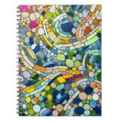 Farbenfrohe Kies Mosaik Kunst Notizblock (Vorderseite)