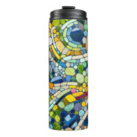 Farbenfrohe Kies Mosaik Kunst