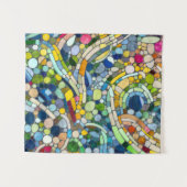 Farbenfrohe Kies Mosaik Kunst Wandteppich (Vorderseite (Horizontal))