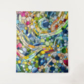 Farbenfrohe Kies Mosaik Kunst Wandteppich (Vorderseite)