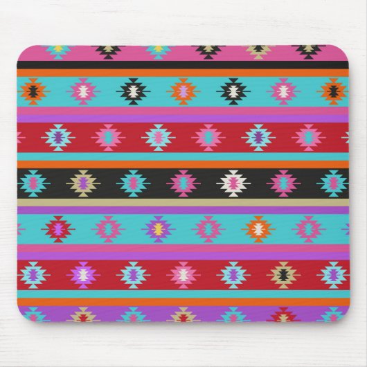 Farbenfrohe Kilim Rug Style Ornament Mousepad (Vorne)