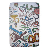 Farbenfrohe Kinder ABC Badematte (Vorderseite Vertikal)