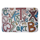 Farbenfrohe Kinder ABC Badematte (Vorderseite)