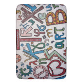 Farbenfrohe Kinder ABC Badematte (Vorderseite Vertikal)