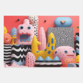 Farbenfrohe Kinder-GIF Geschenkpapier Set (Vorderseite 3)