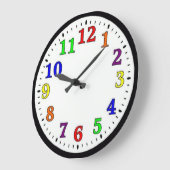 Farbenfrohe Kinder Große Wanduhr (Winkel)